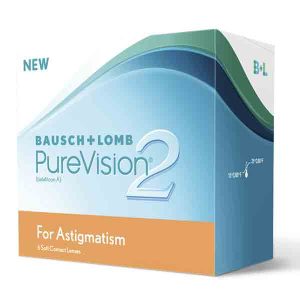 Контактні лінзи для зору торичні Bausch&Lomb PureVision2 For Astigmatism 1 упаковка - 3 шт.
